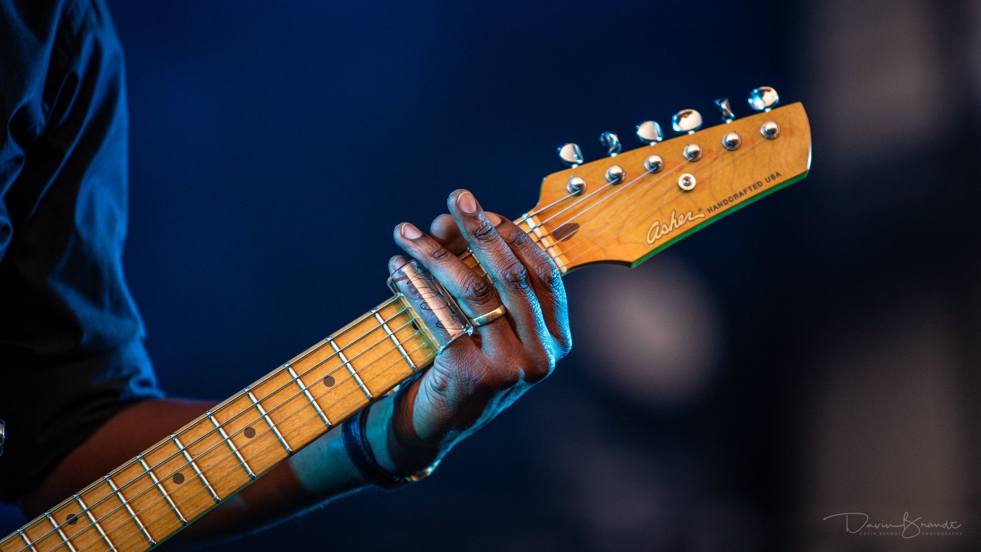 Gary Clark Jr playing an Asher Guitar