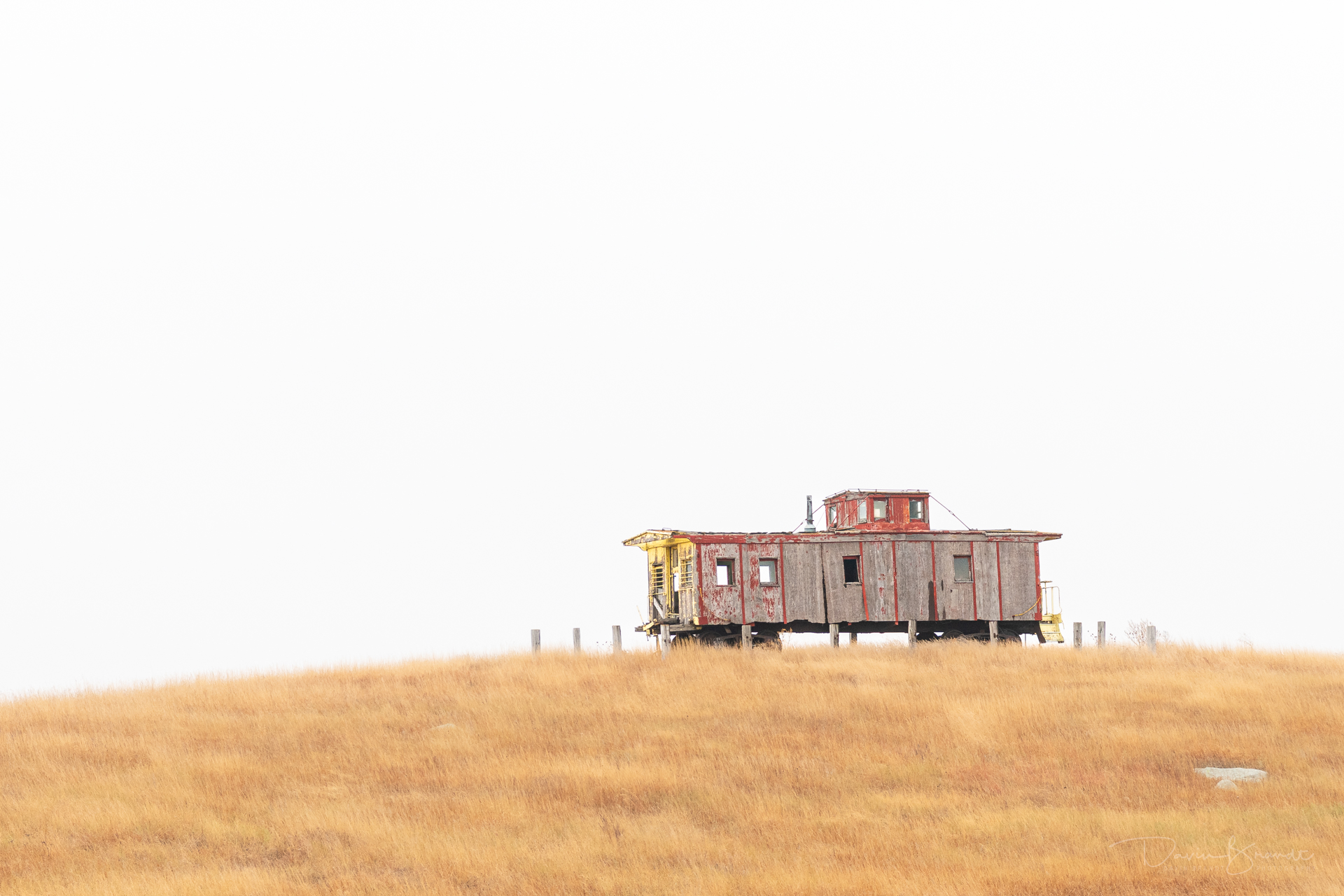 caboose on the prairie